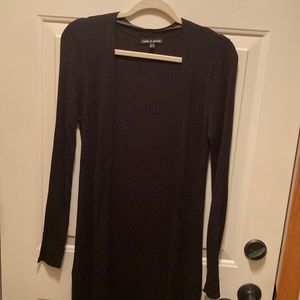 Cable & Gauge black long cardigan. Size Large